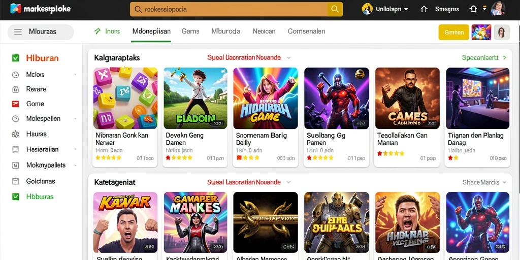 Tampilan utama BARA22 dengan karakter menarik.