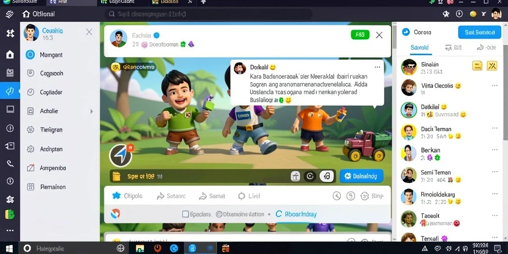 Screenshot menampilkan karakter utama dalam aksi bertarung.