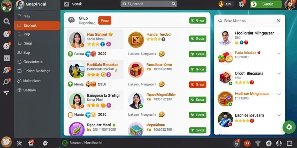 Tampilan utama dengan level-level yang menantang.