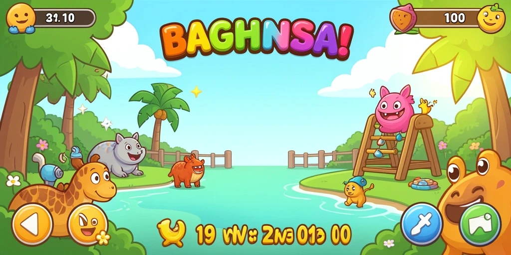 Screenshot menampilkan dunia permainan yang indah.